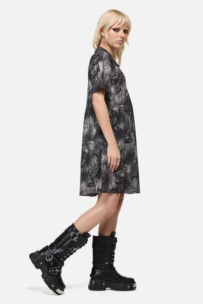 Dangerfield - Scorpius Print Dress - grey