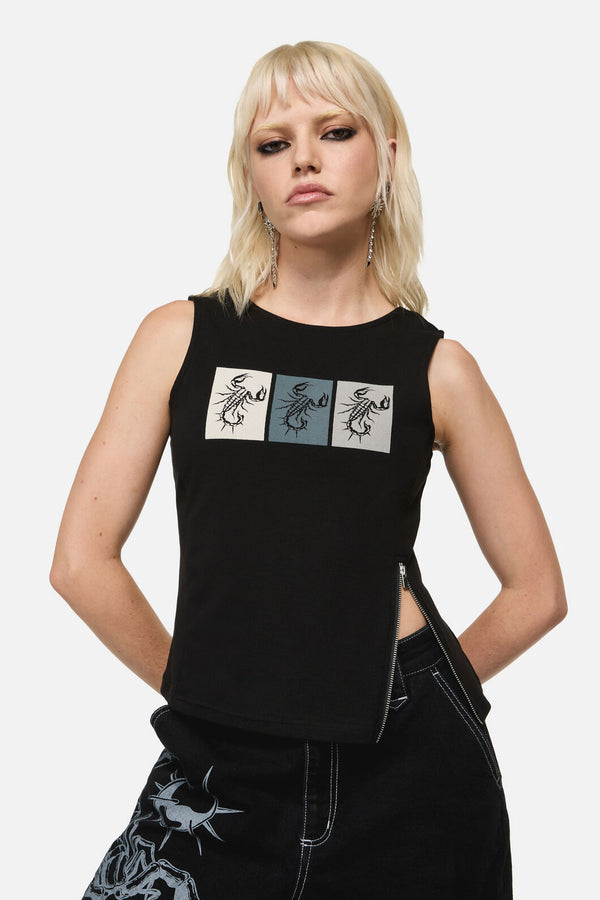 Dangerfield - Dread Zipper Tank Top - black