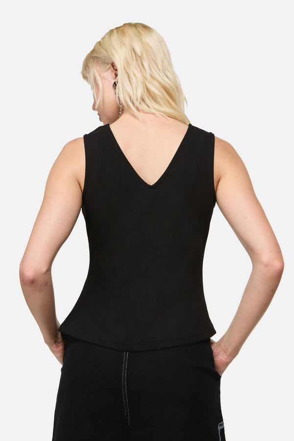 Dangerfield - Dread Zipper Tank Top - black