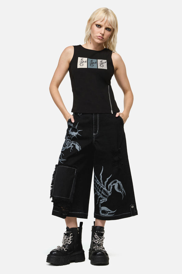 Dangerfield - Dread Zipper Tank Top - black