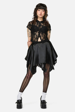 Dangerfield - Pond Lace Goth Top - black