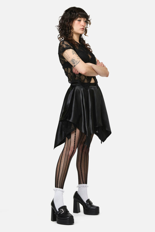 Dangerfield - Pond Lace Goth Skort - black