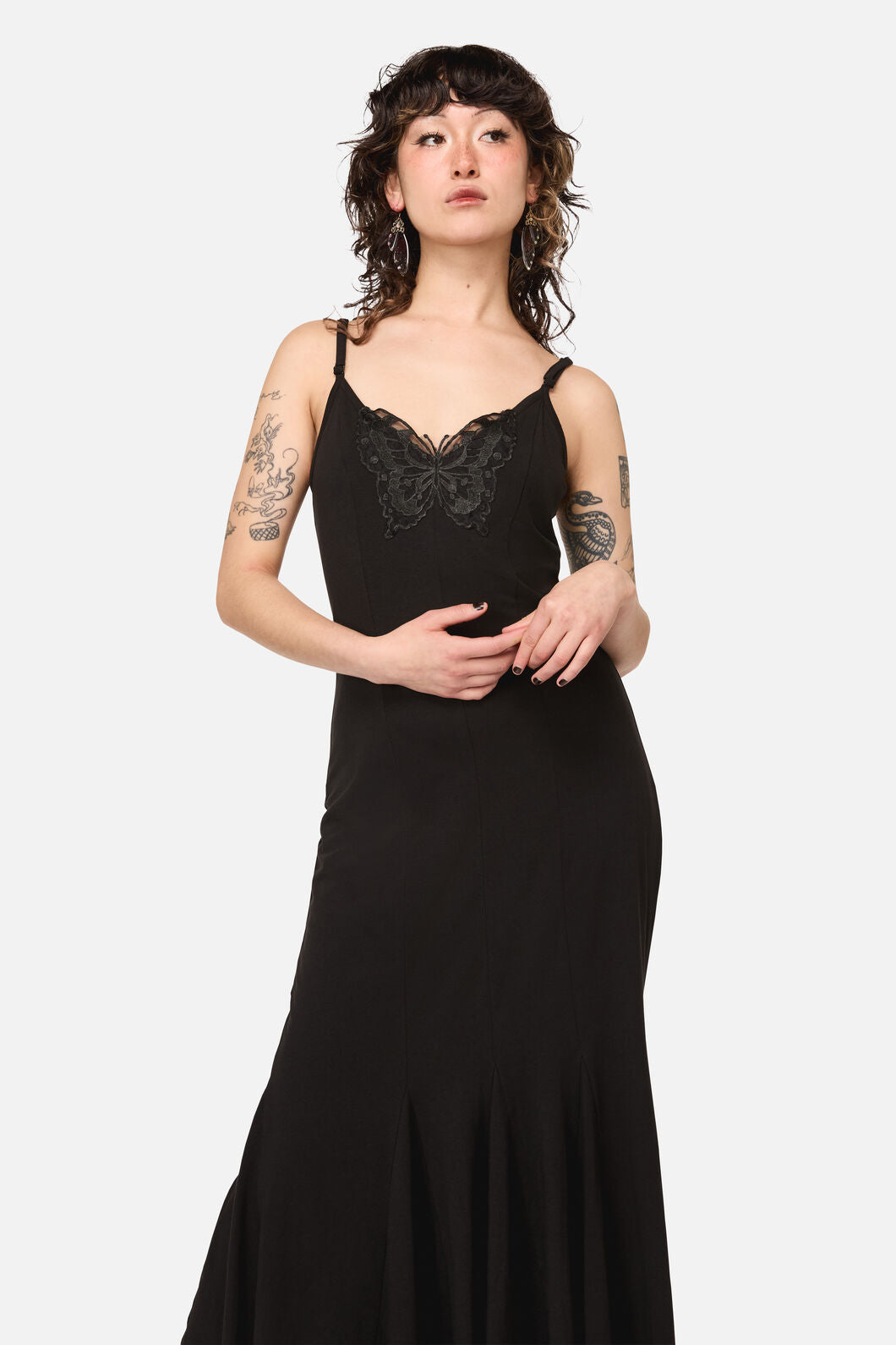 Dangerfield - Naiad Goth Maxi Dress - black