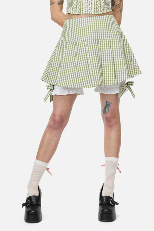 Dangerfield - Ladybug Cottagecore Skort - green-cream