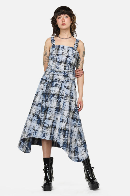 Dangerfield - Fiendish Tartan Goth Maxi Dress - multi