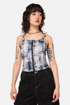 Dangerfield - Fiendish Tartan Goth Top - multi