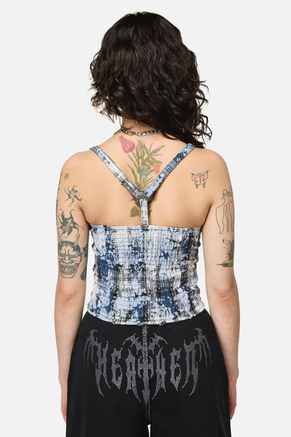 Dangerfield - Fiendish Tartan Goth Top - multi