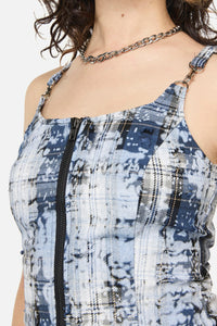 Dangerfield - Fiendish Tartan Goth Top - multi