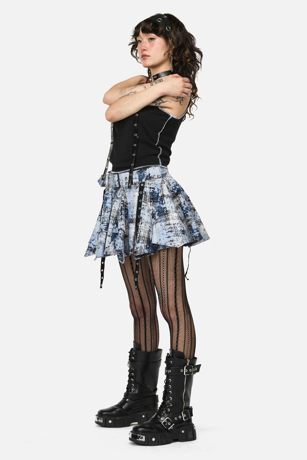 Dangerfield - Fiendish Tartan Goth Skort - multi