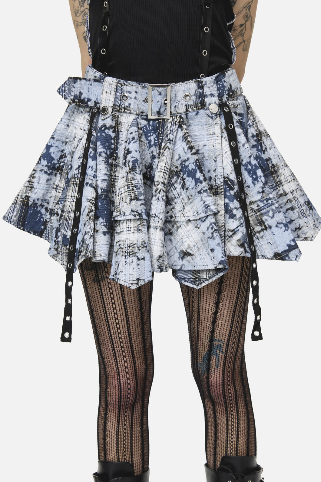 Dangerfield - Fiendish Tartan Goth Skort - multi