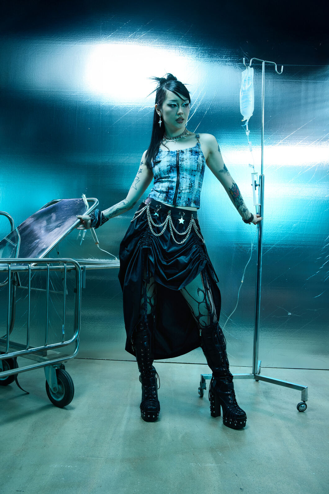 Dangerfield - Sinister Goth Maxi Skirt - black
