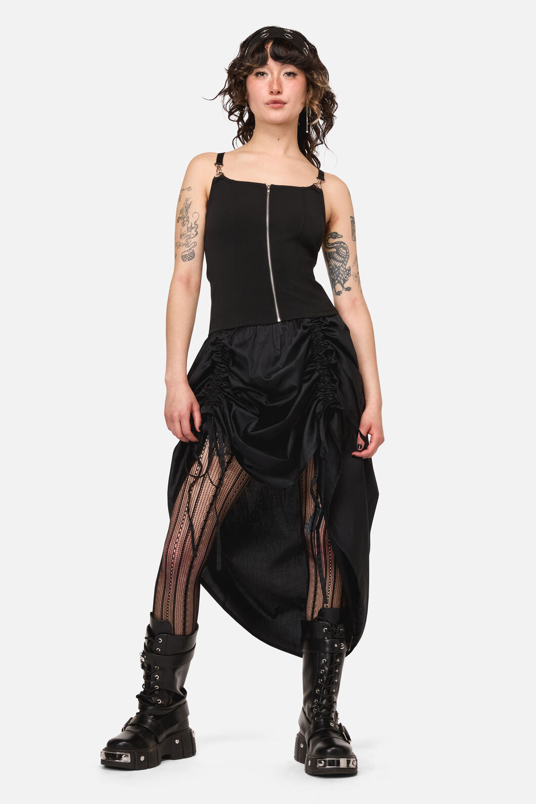Dangerfield - Sinister Goth Maxi Skirt - black