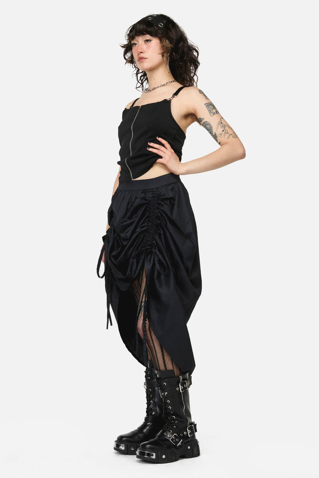 Dangerfield - Sinister Goth Maxi Skirt - black