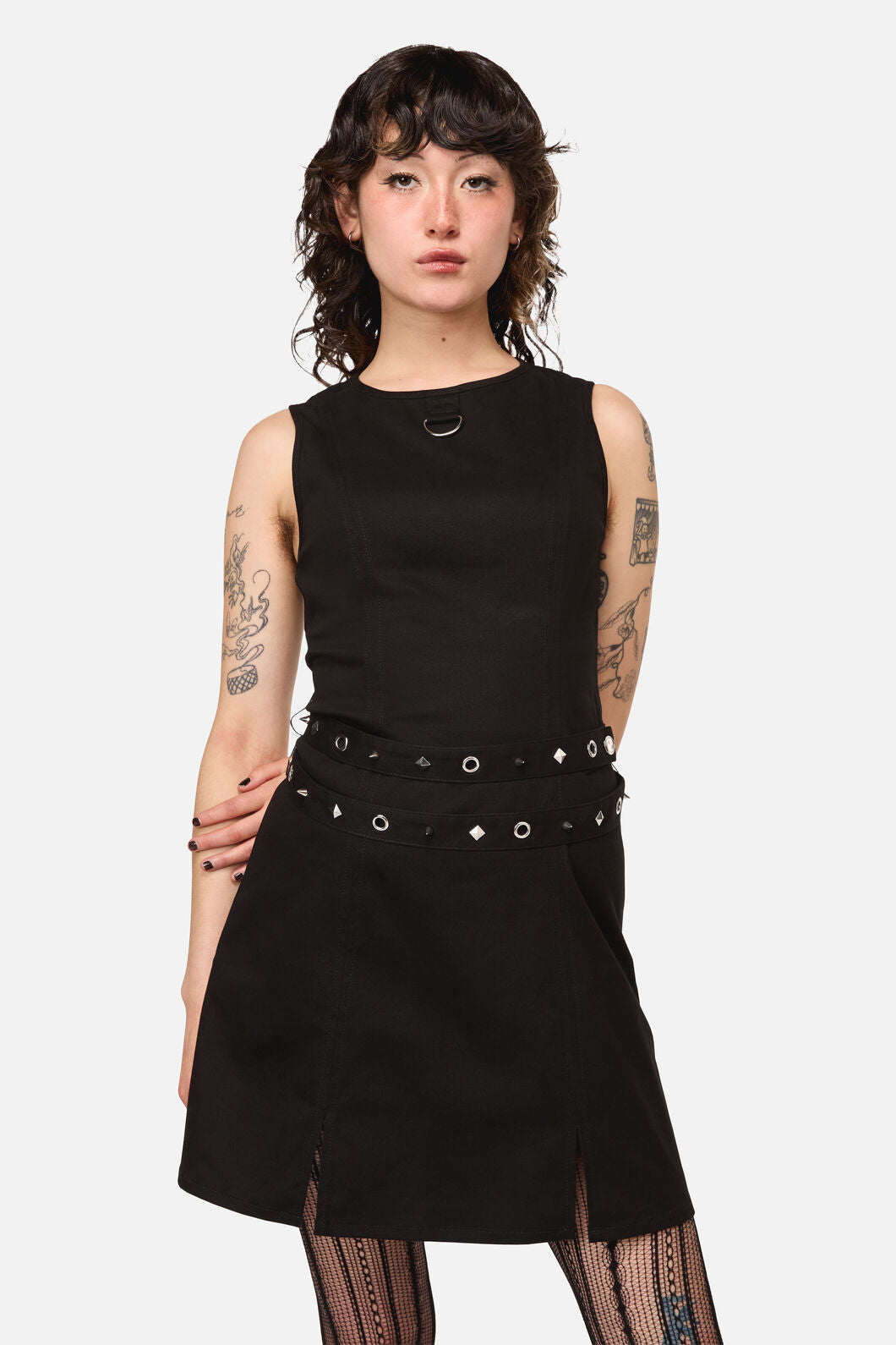 Dangerfield - Nancy Punk Belt Mini Dress - black