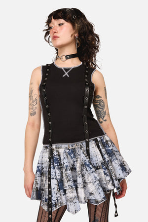 Dangerfield - Nancy Eyelet Punk Tank Top - black
