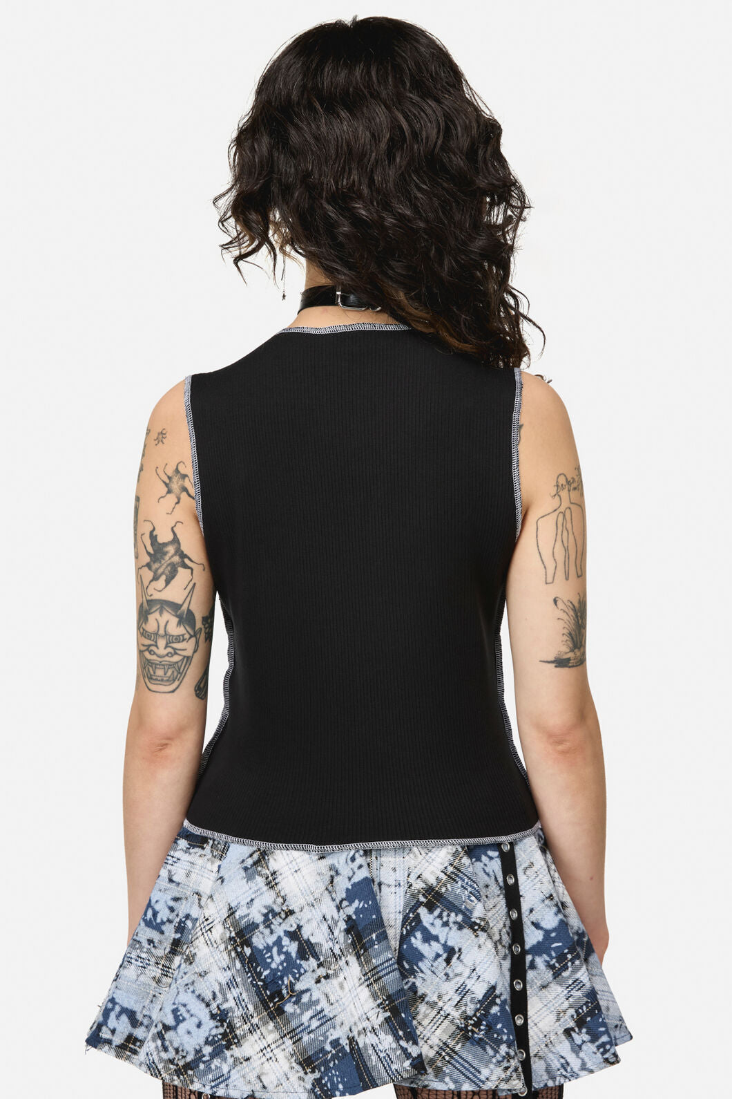 Dangerfield - Nancy Eyelet Punk Tank Top - black
