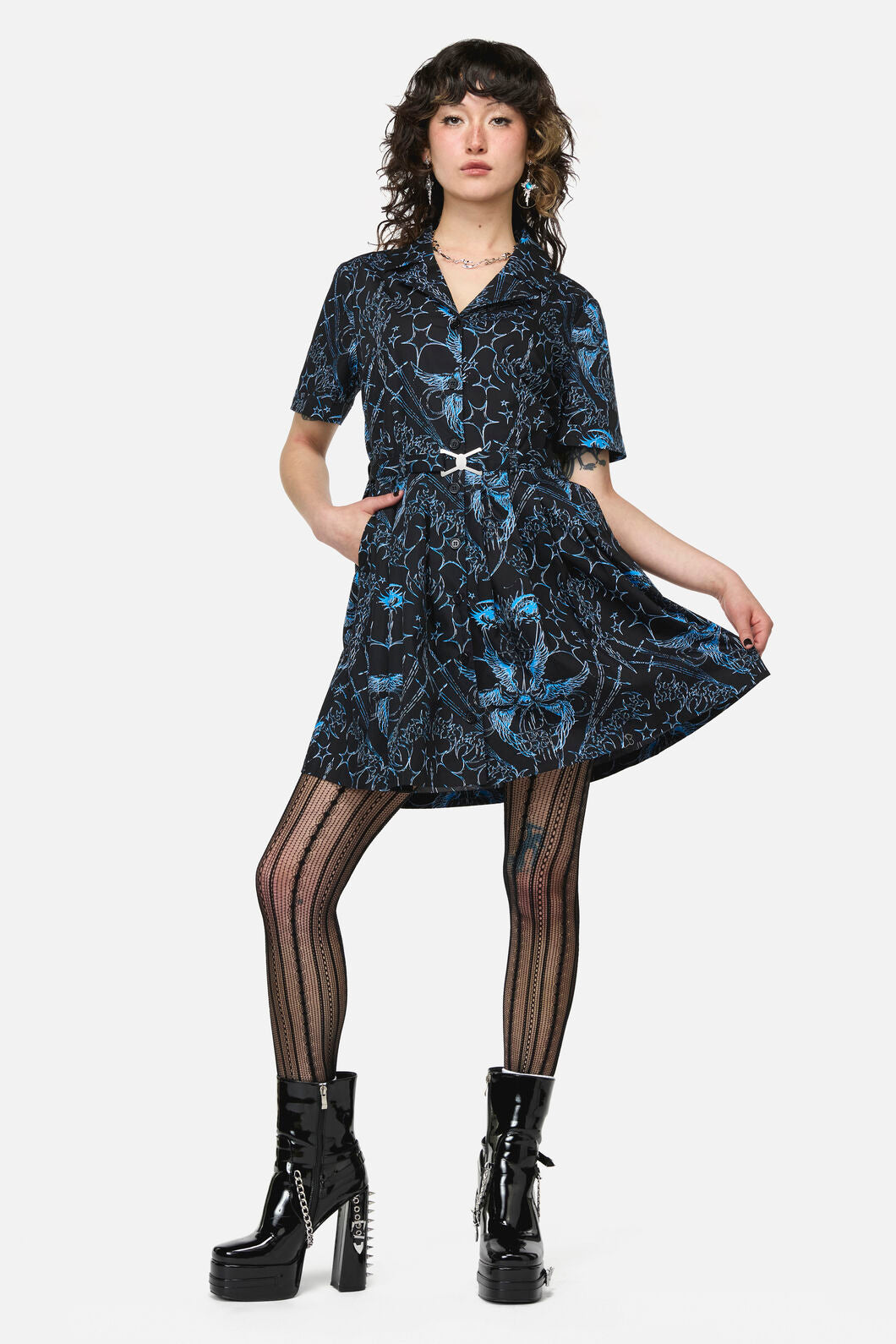 Dangerfield - Heathen Goth Mini Dress - black