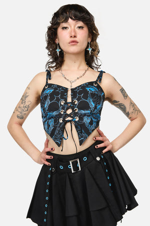 Dangerfield - Divination Goth Tie Top - black