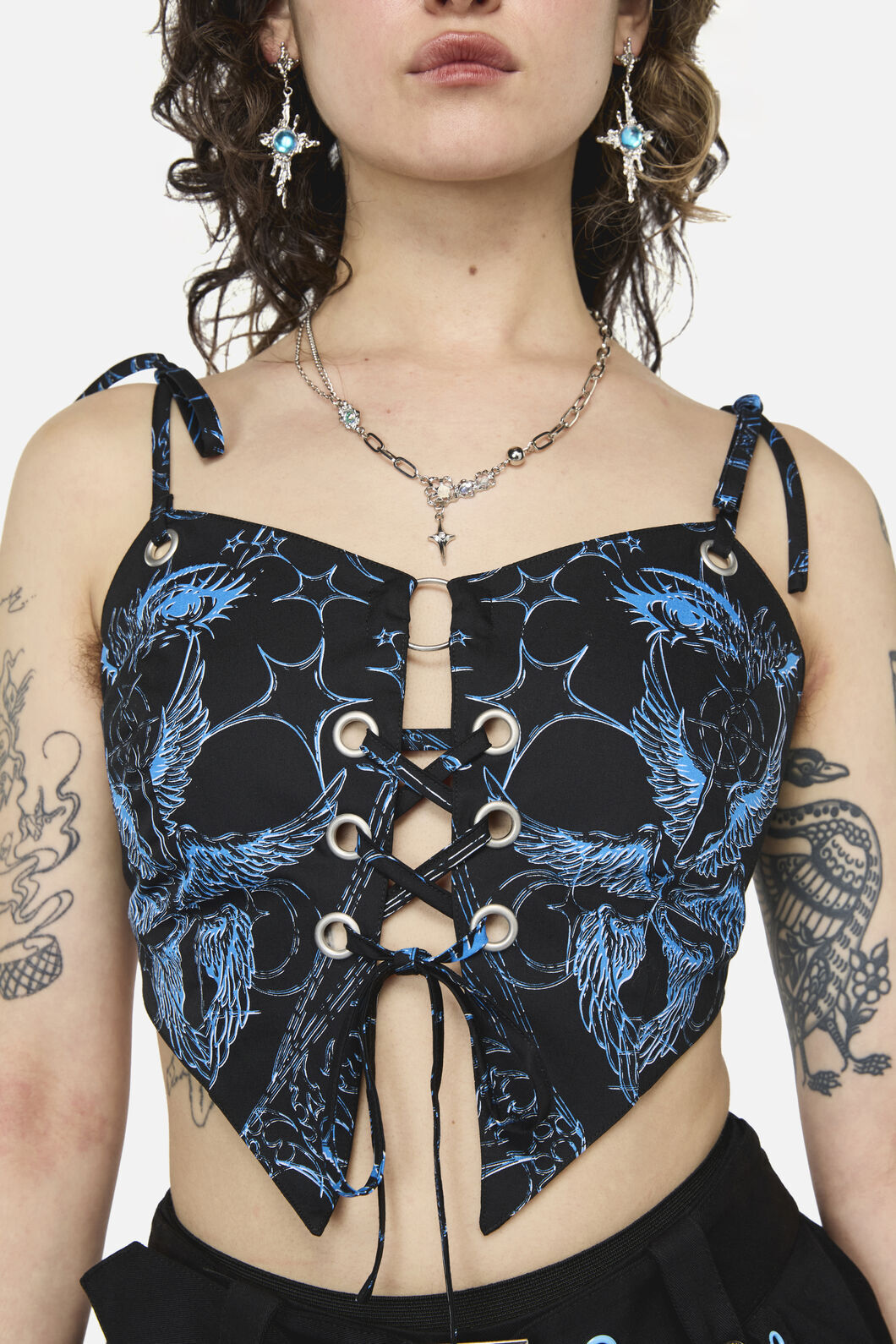 Dangerfield - Divination Goth Tie Top - black