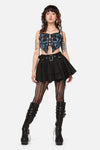 Dangerfield - Heathen Goth Eyelet Skort - black
