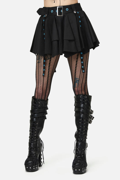 Dangerfield - Heathen Goth Eyelet Skort - black
