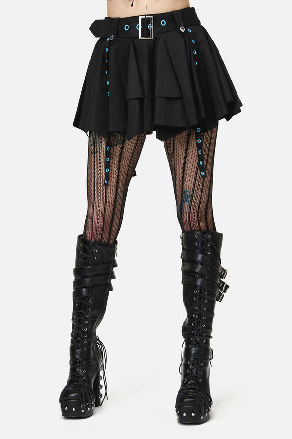 Dangerfield - Heathen Goth Eyelet Skort - black