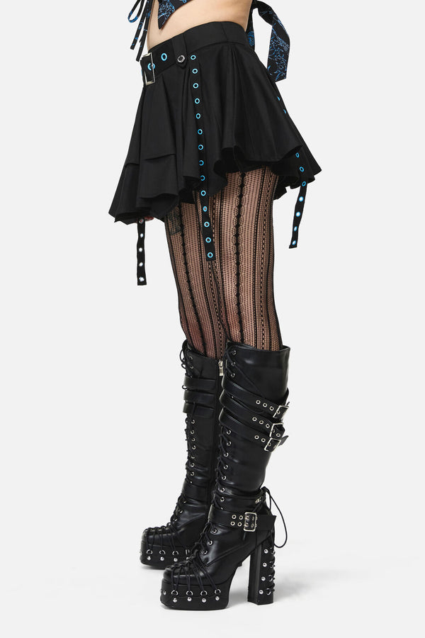 Dangerfield - Heathen Goth Eyelet Skort - black