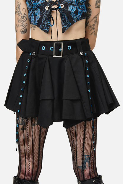 Dangerfield - Heathen Goth Eyelet Skort - black