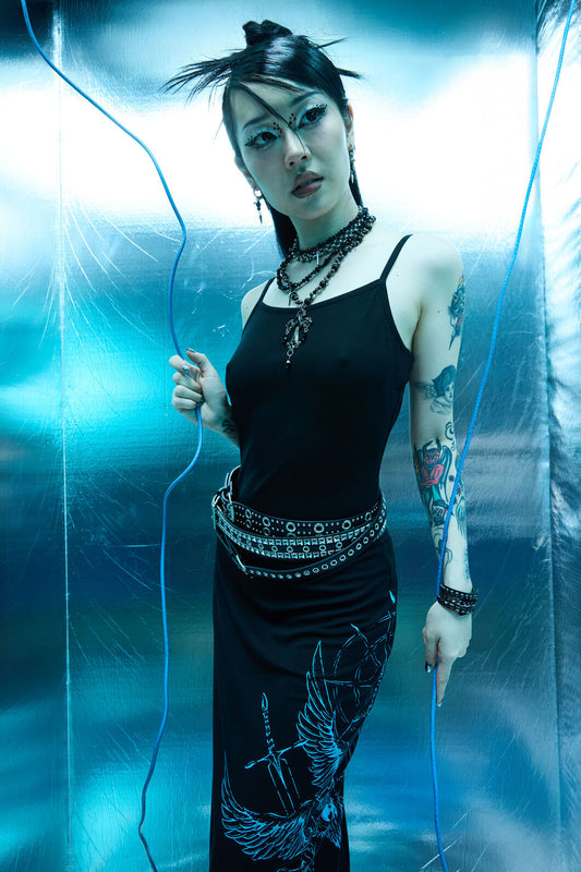 Dangerfield - Divination Goth Maxi Dress - black