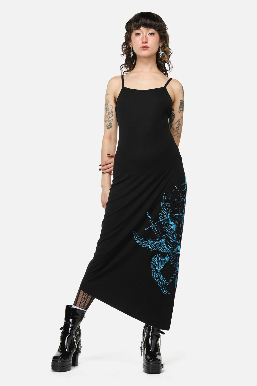 Dangerfield - Divination Goth Maxi Dress - black