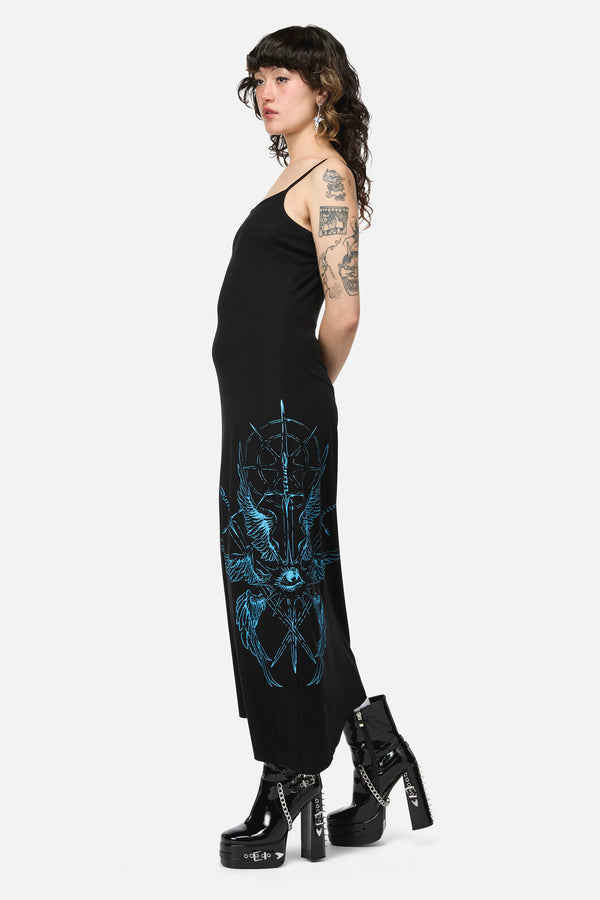 Dangerfield - Divination Goth Maxi Dress - black
