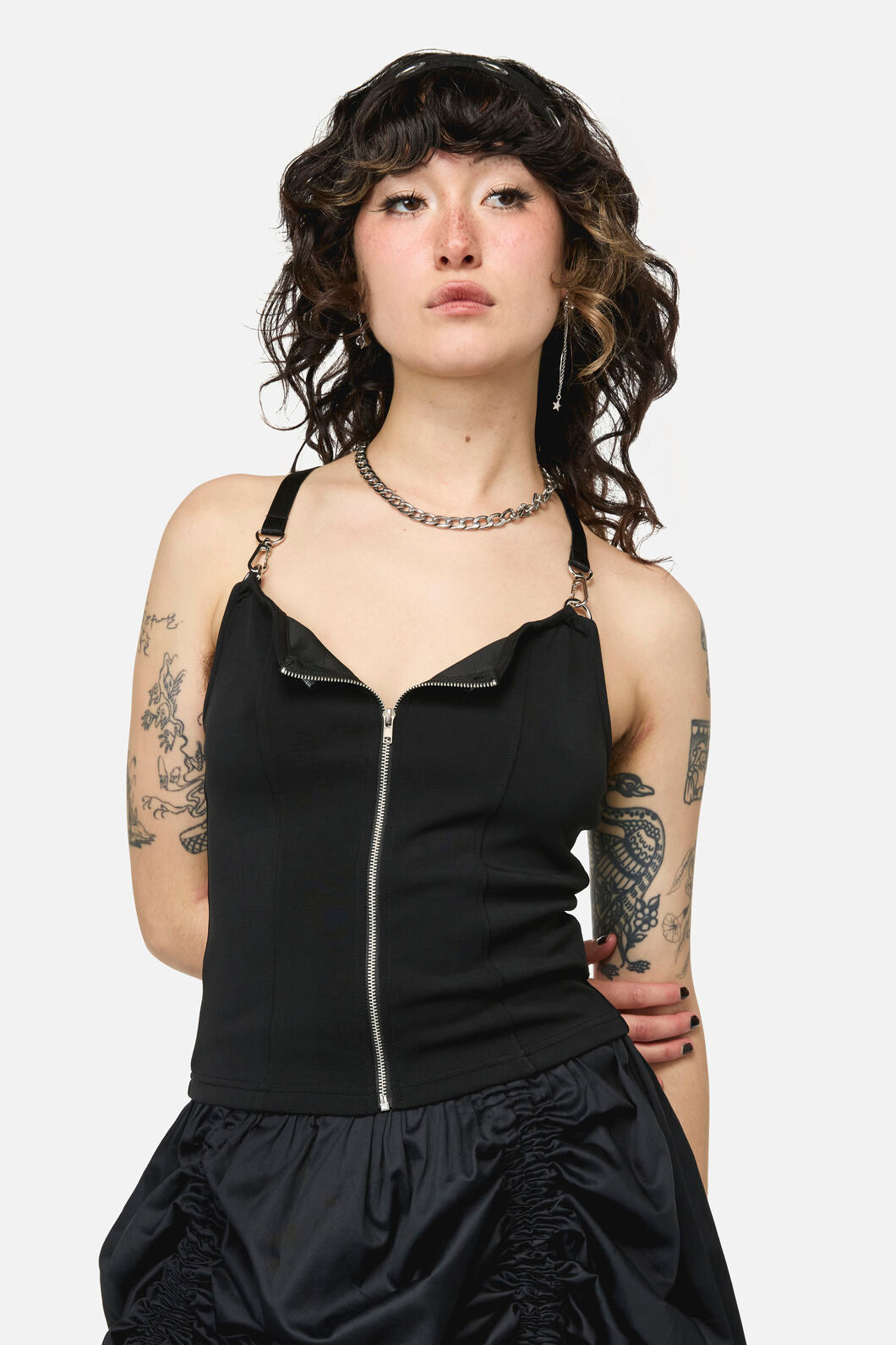 Dangerfield - Divination Goth Zip Top - black