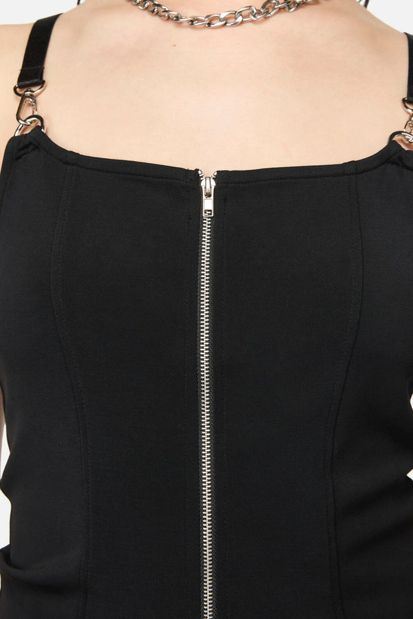 Dangerfield - Divination Goth Zip Top - black