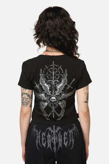 Dangerfield - Divination Goth Crop Tee - black