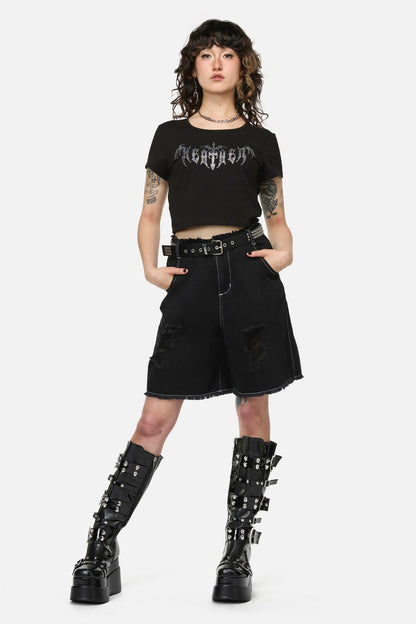 Dangerfield - Divination Goth Crop Tee - black