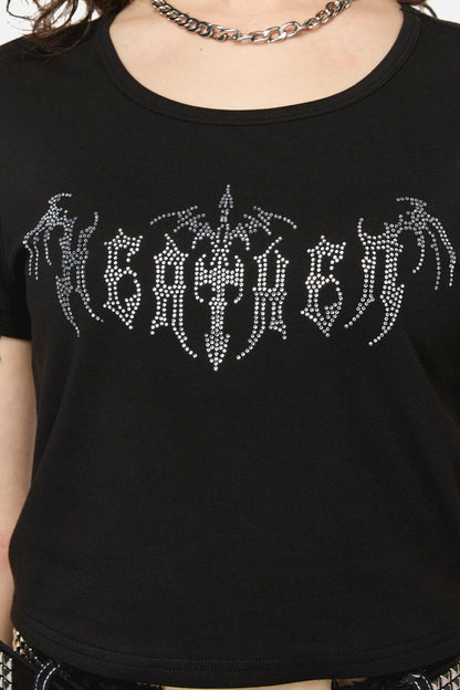 Dangerfield - Divination Goth Crop Tee - black