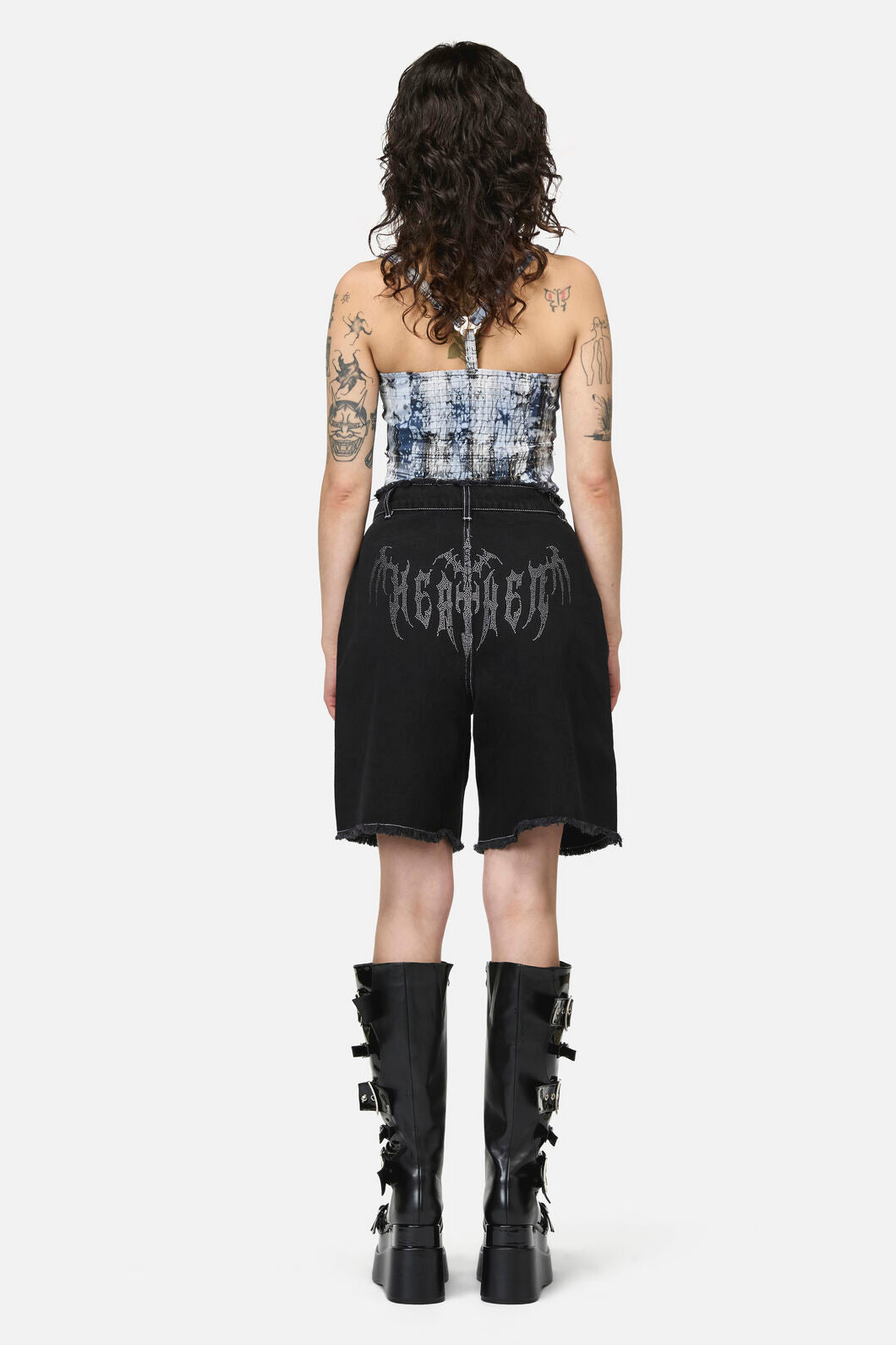Dangerfield - Divination Goth Ripped Short - black