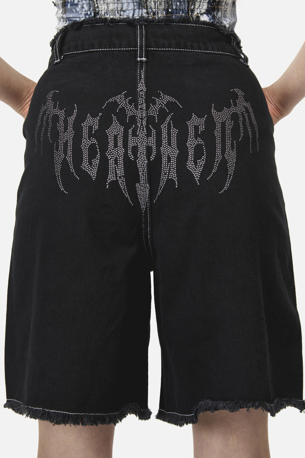 Dangerfield - Divination Goth Ripped Short - black