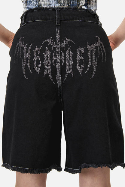 Dangerfield - Divination Goth Ripped Short - black