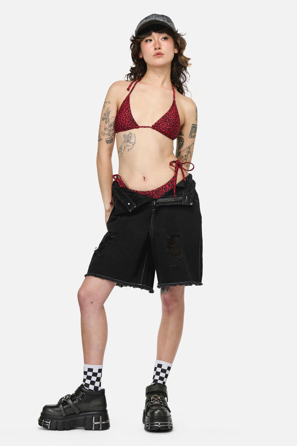 Dangerfield - Moggy Goth Bikini Top  - red