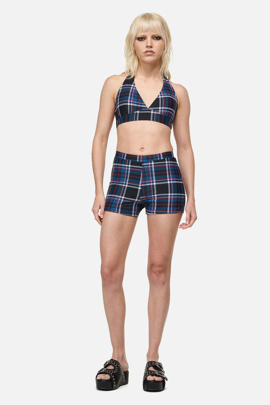 Dangerfield - Edgy Tartan Bikini Top  - blue-red