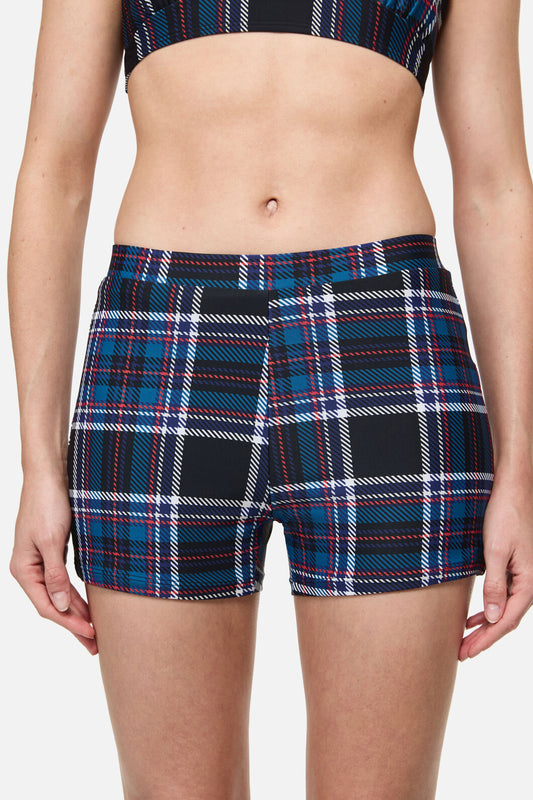 Dangerfield - Edgy Tartan Bikini Bottom - blue-red