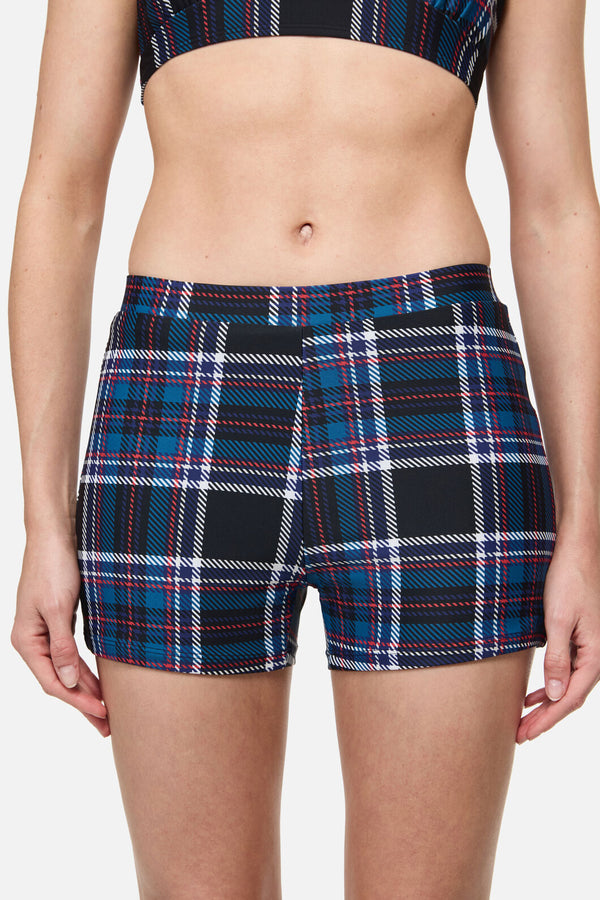 Dangerfield - Edgy Tartan Bikini Bottom - blue-red