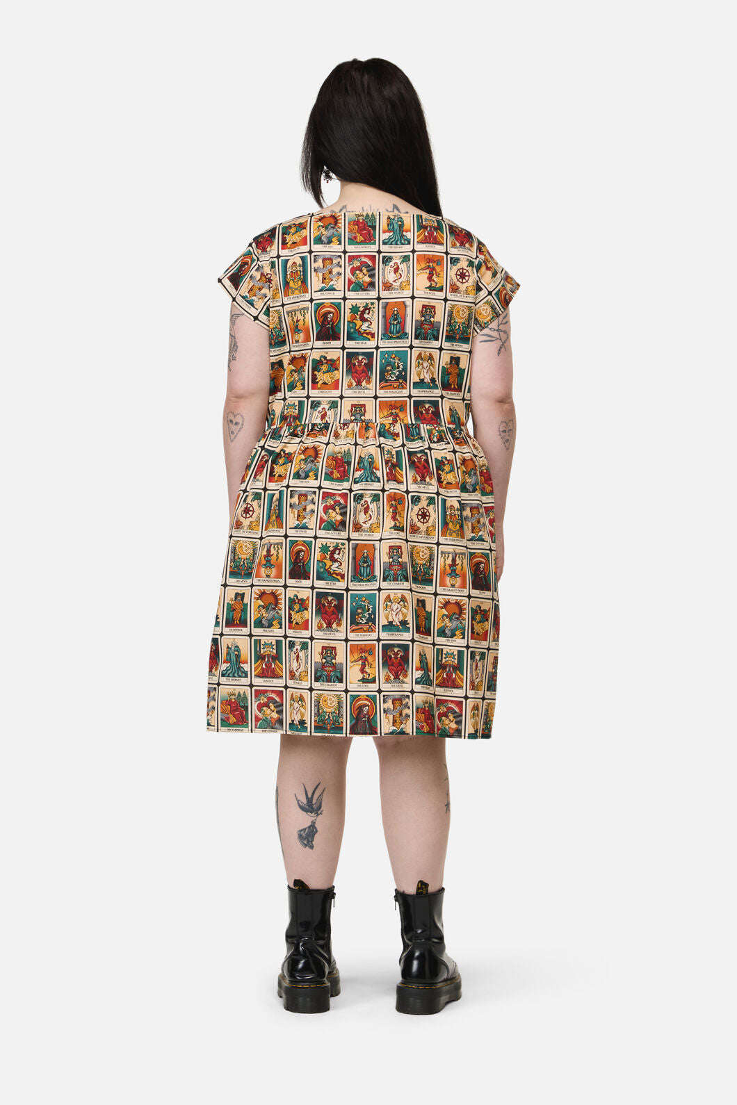 Dangerfield - Curve Tarot Print Goth Dress - multi