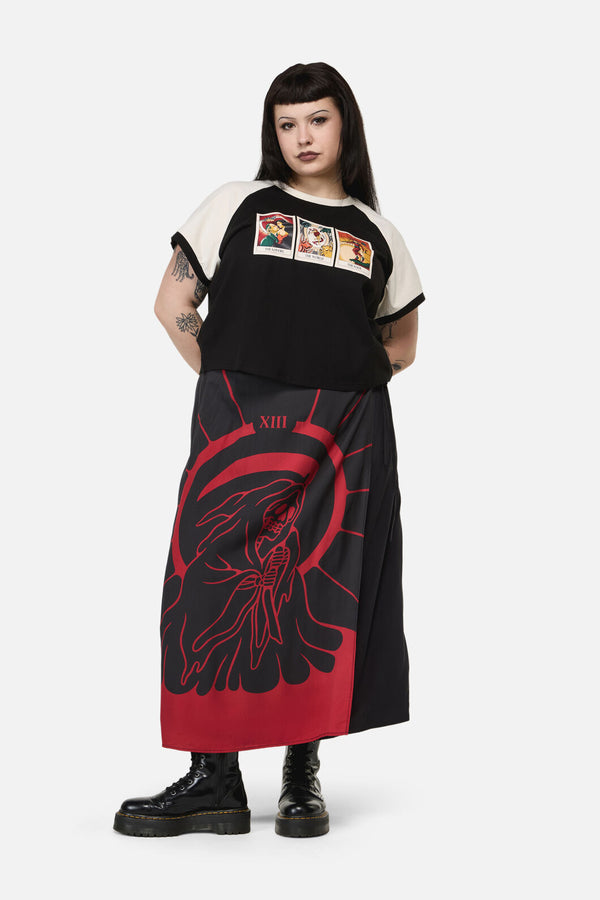 Dangerfield - Curve Tarot Card Raglan Tee - black