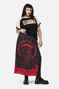 Dangerfield - Curve Reaper GothMidiWrapSkirt - black