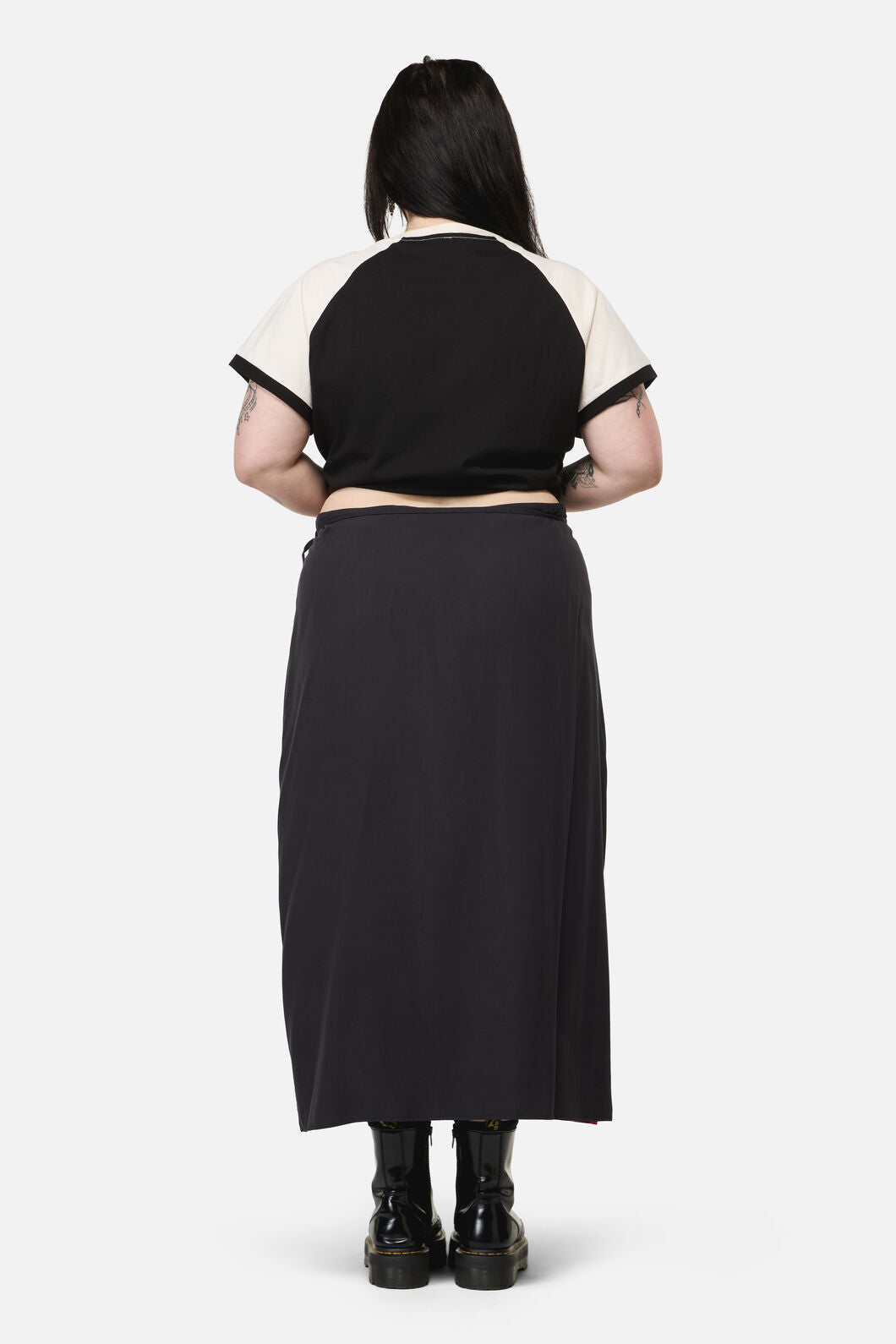 Dangerfield - Curve Reaper GothMidiWrapSkirt - black