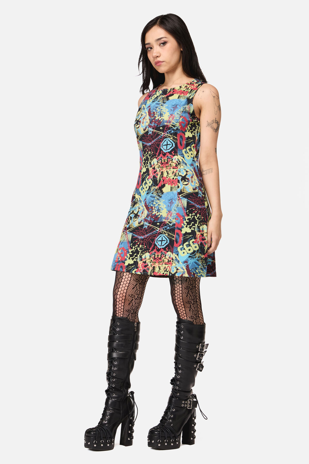 Dangerfield - Streets Grunge Mini Dress - multi