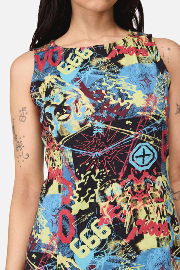 Dangerfield - Streets Grunge Mini Dress - multi