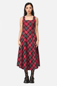 Dangerfield - Stop It Grunge TartanMidiDress - multi